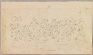 Een Bacchanaal (recto) door Raymond Lafage